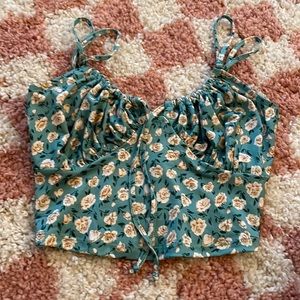 UO FLORAL CROP TANK